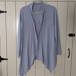LLBean waterfall open cardigan light purple xs